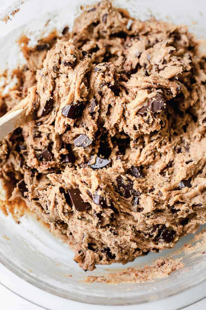 cookie dough for chocolate chip cookies
