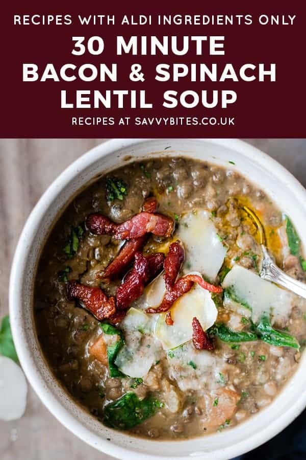 30 minute bacon lentil soup