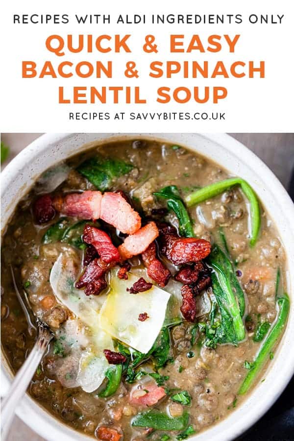 lentil soup with Aldi ingredients