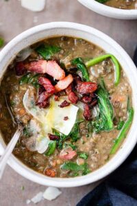 easy green lentil soup with aldi ingredients