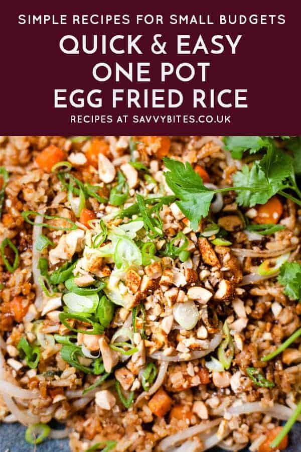 One Pot Fried Rice with text overlay