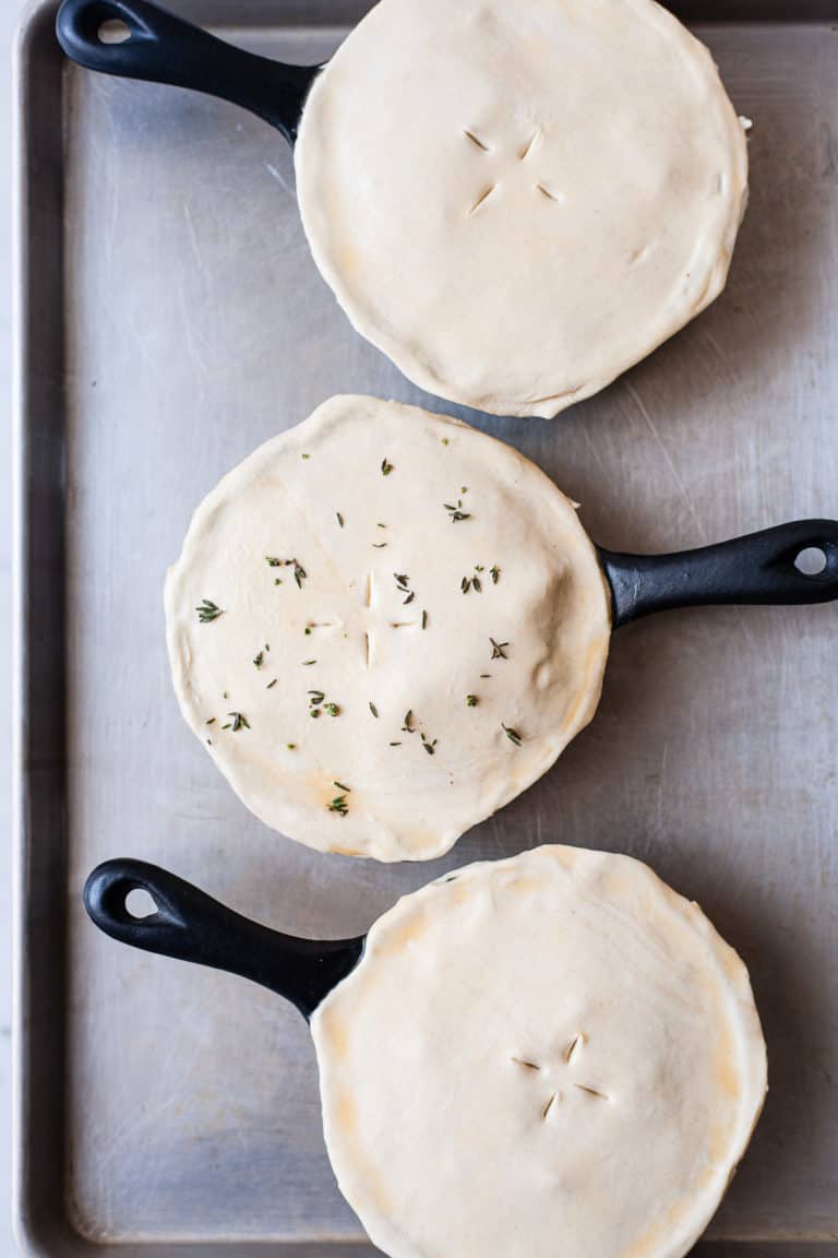Creamy Golden Chicken and Mushroom Pie Recipe - Savvy Bites