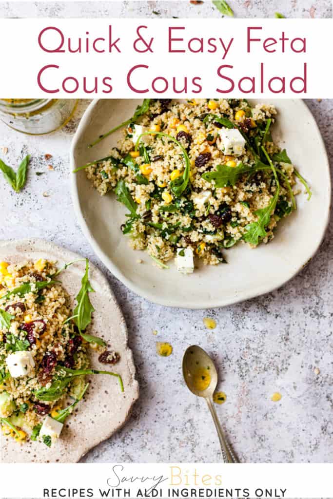 quick and easy feta couscous salad