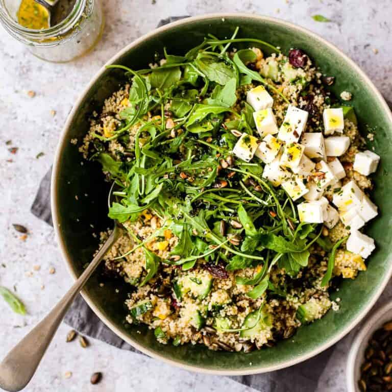 Easy Lemony Herb Couscous Salad Recipe - Savvy Bites