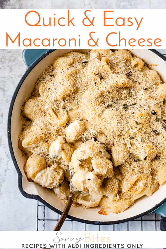 quick and easy baked mac and cheese with ingredients from aldi UK