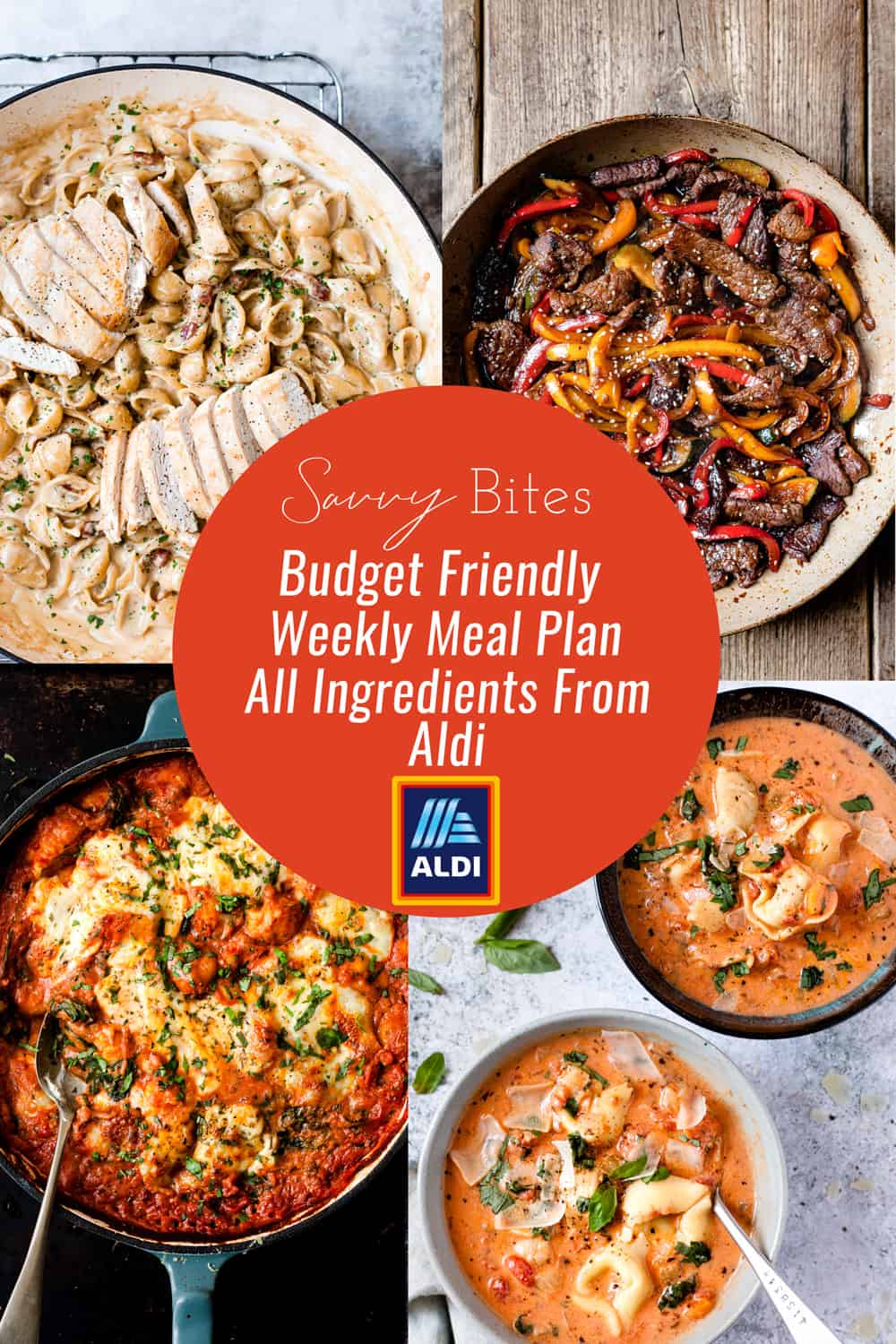 Aldi budget meal plan- recipe photos