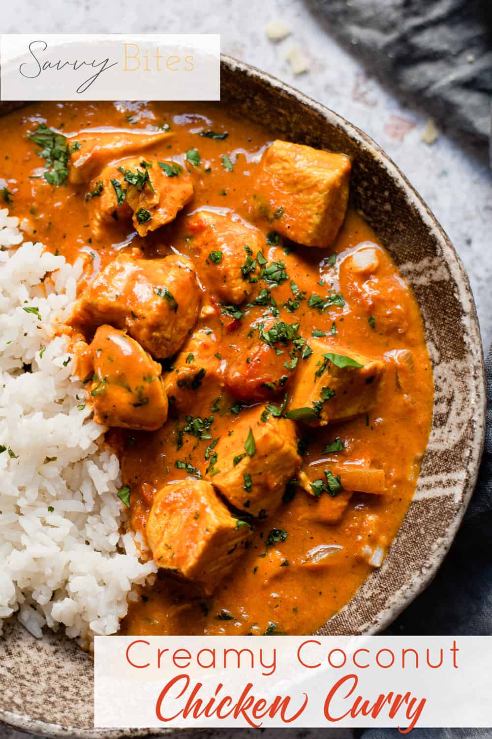 Easy One Pot Creamy Coconut Chicken Curry - Savvy Bites