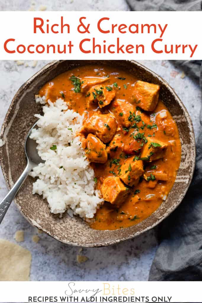 Easy One Pot Creamy Coconut Chicken Curry - Savvy Bites