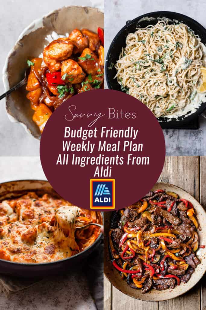 Aldi Budget Meal Plan menu