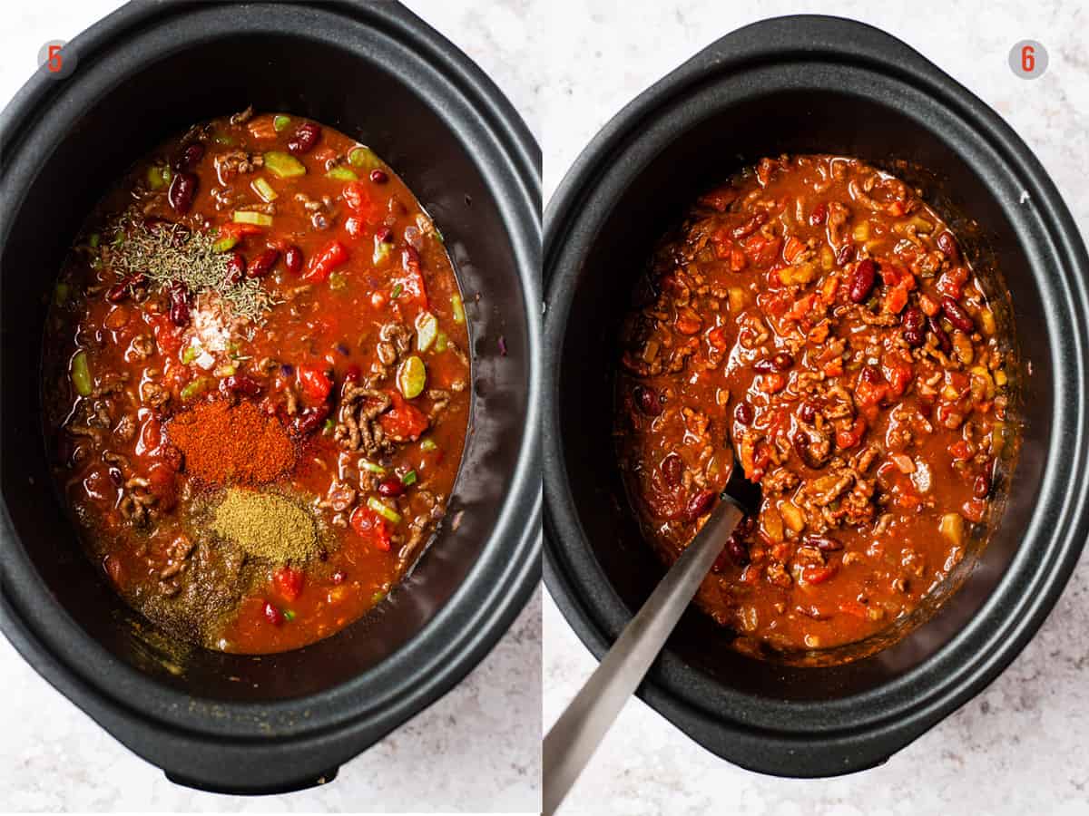 chilli con carne in a slow cooker