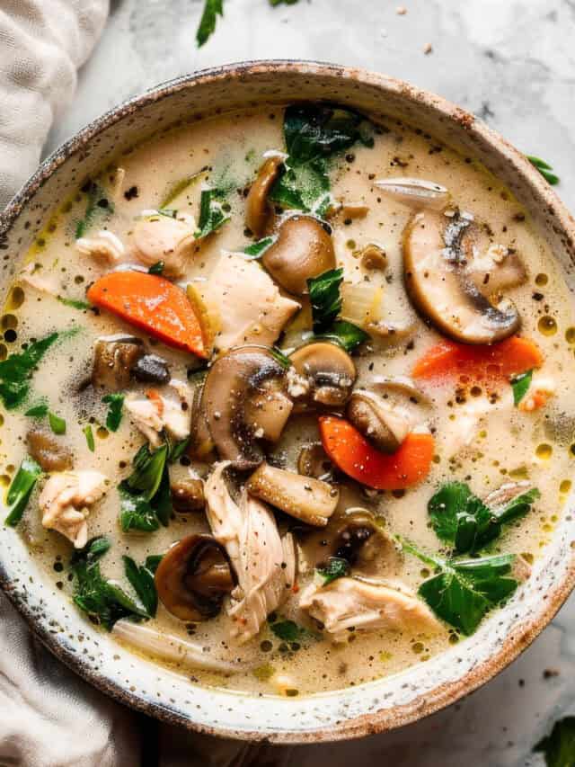 Easy Creamy Leek and Chicken Soup - Savvy Bites