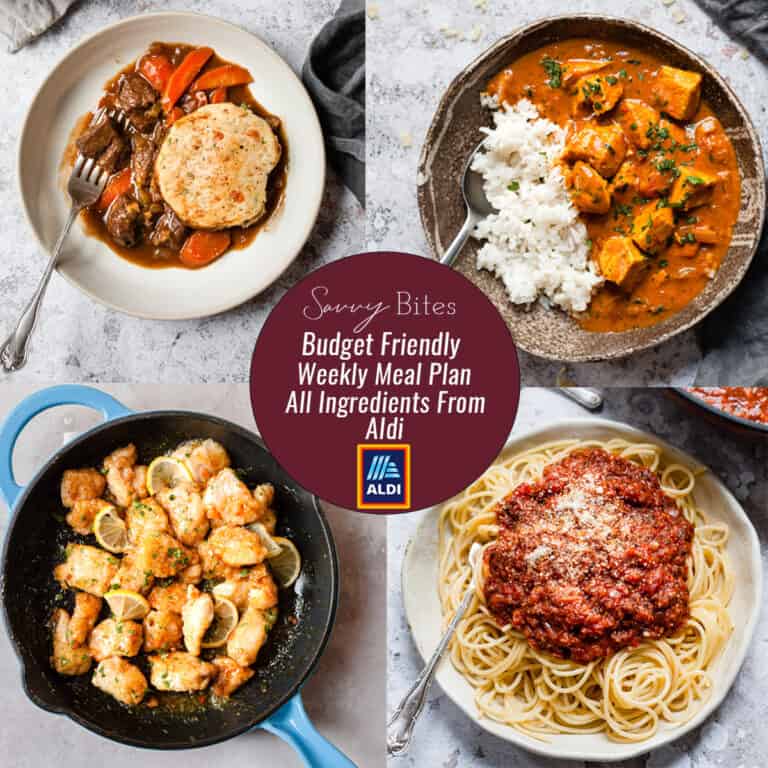 7 Day Aldi Budget Meal Plan Feb. 8- Feb. 14
