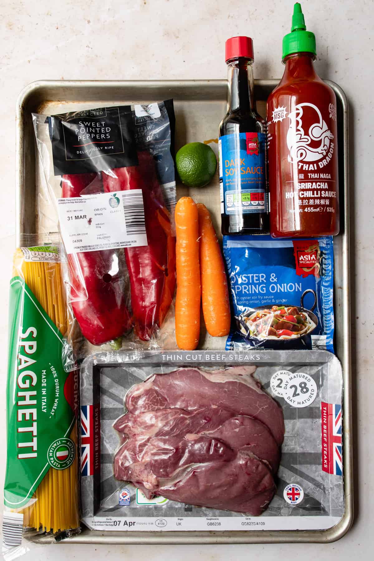 Aldi ingredients for beef in oyster sauce