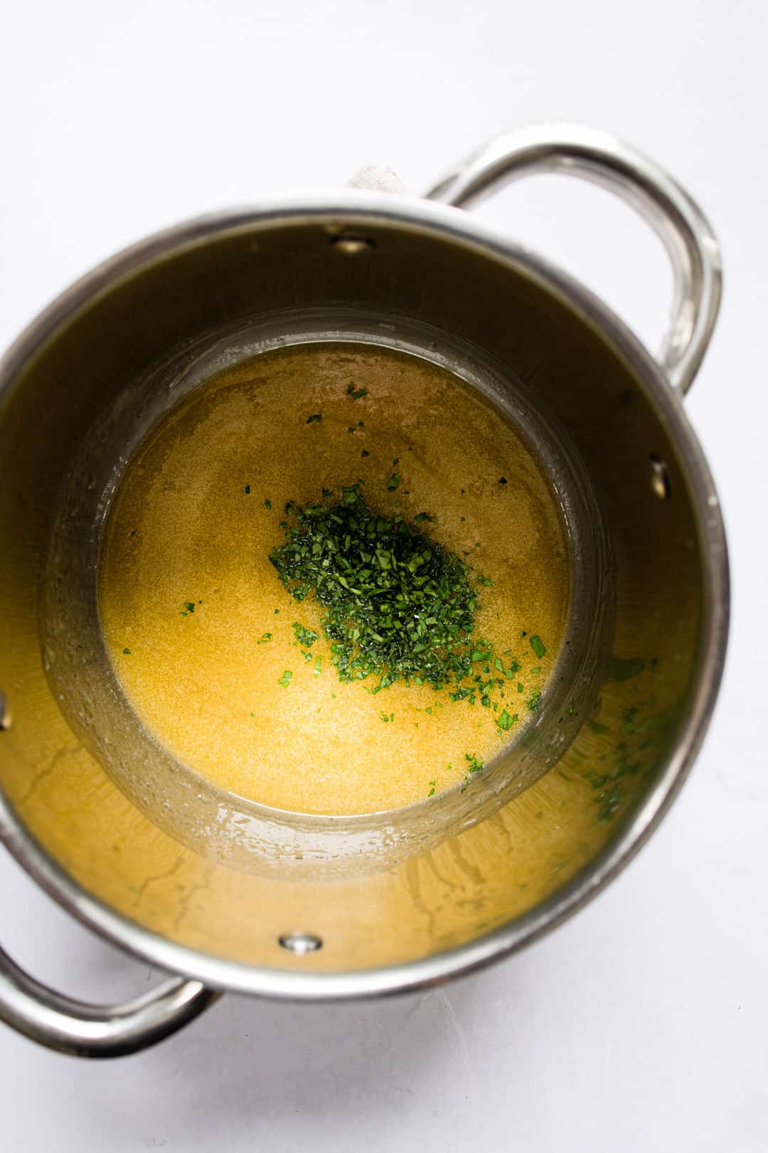 honey garlic butter in a pan