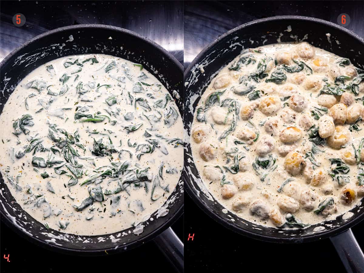 Spinach cream sauce for one pan 30 minute gnocchi