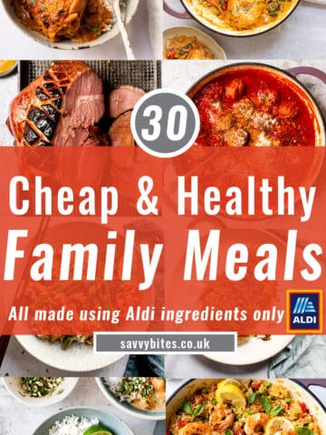 cheap healthy meals Aldi recipes photo collage