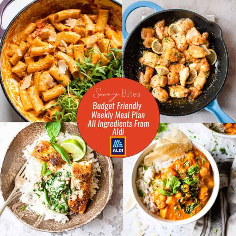 Aldi budget meal plan- cheap family meals