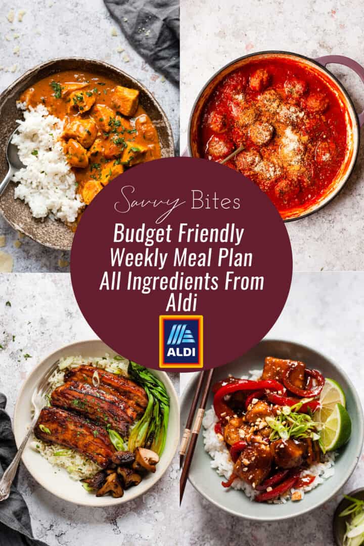 Aldi budget meal plan recipe photos