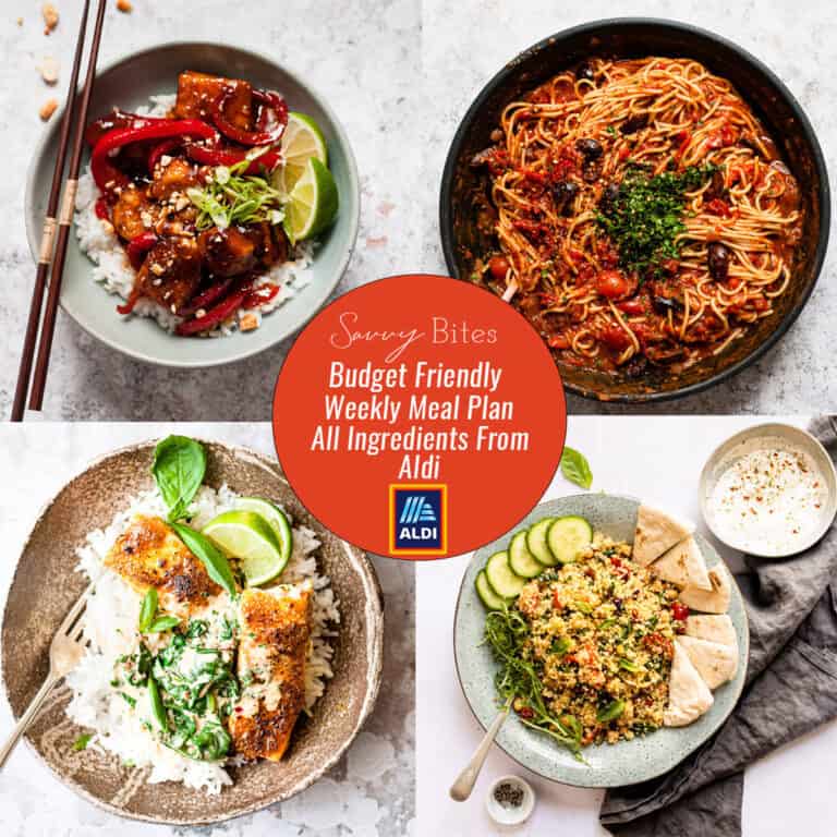 Aldi Budget Meal Plan menu