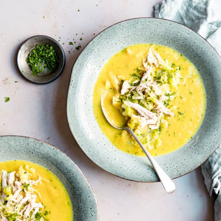 Easy Creamy Leek and Chicken Soup - Savvy Bites