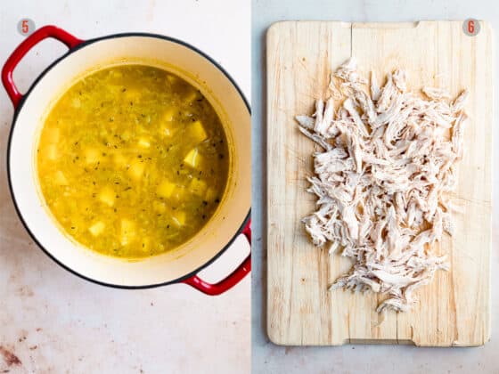 Easy Creamy Leek and Chicken Soup - Savvy Bites