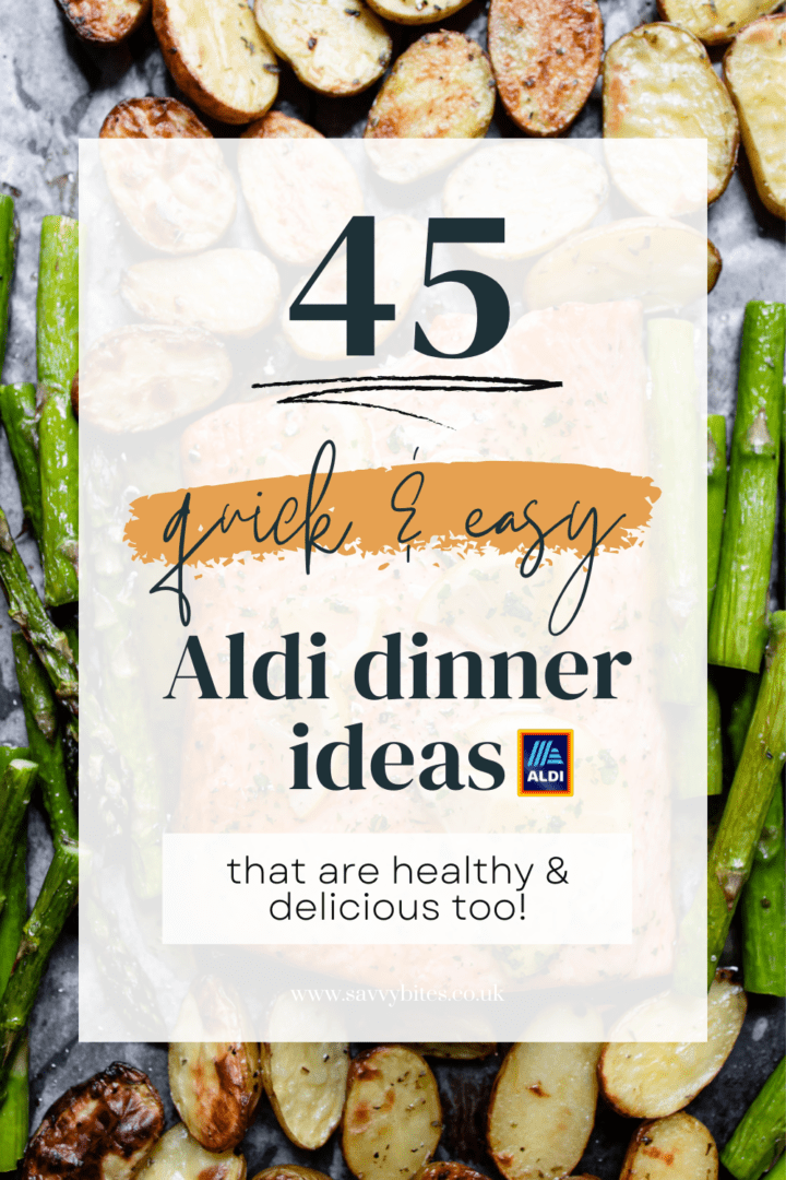 Aldi meal plan with text overlay
