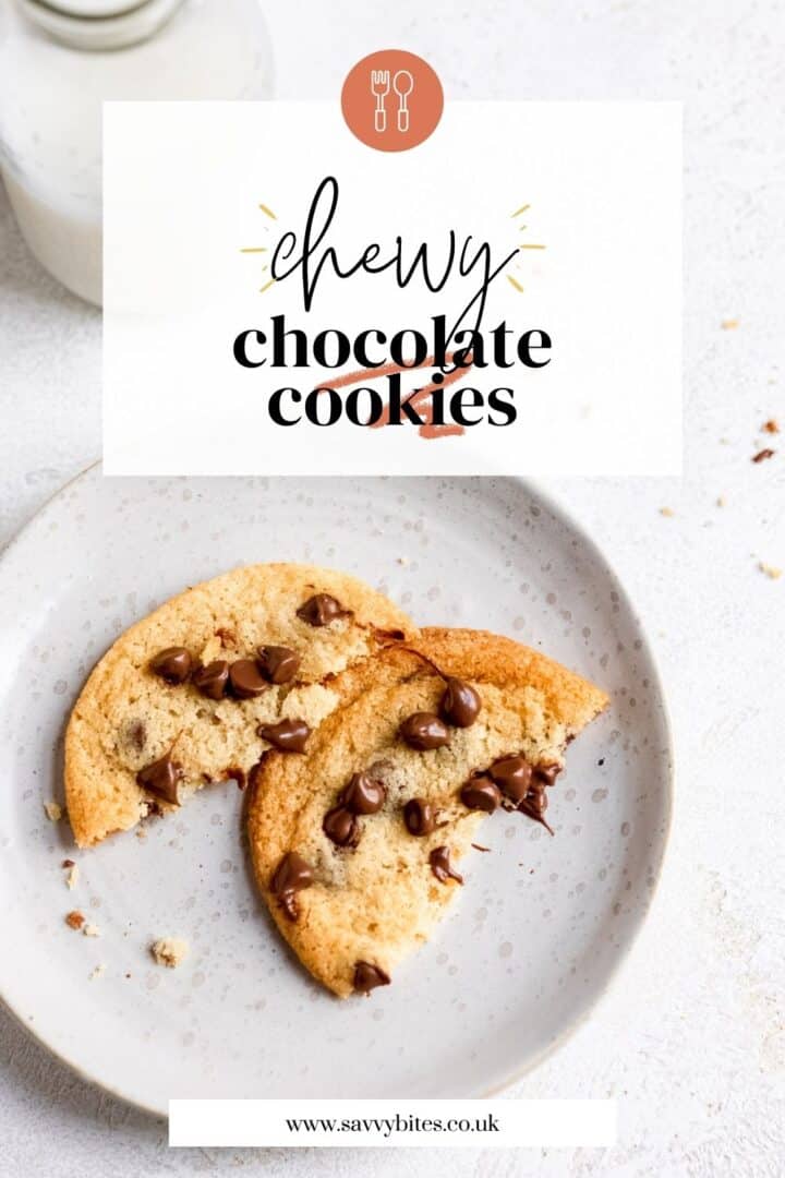 cookies with melted chocolate