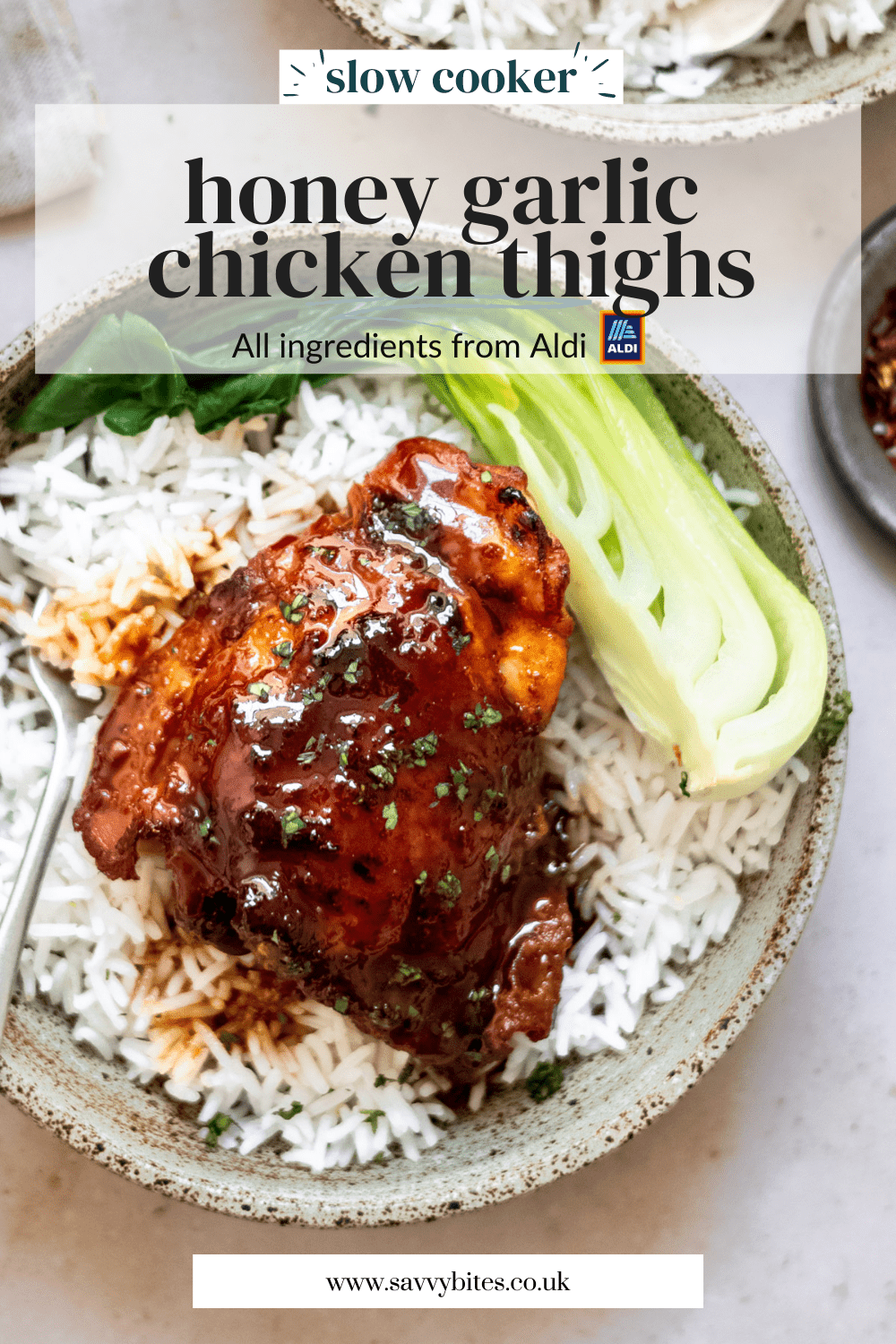 Easy Slow Cooker Honey Garlic Chicken Thighs Savvy Bites