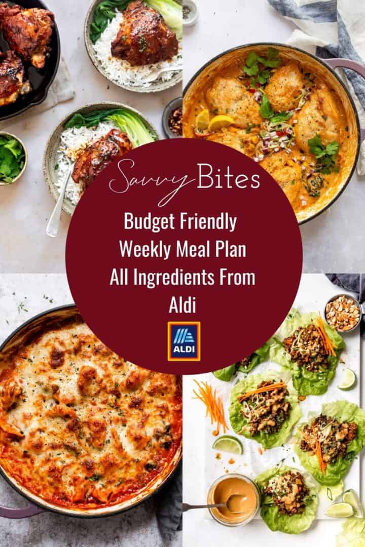 Budget family meal plan from Aldi.