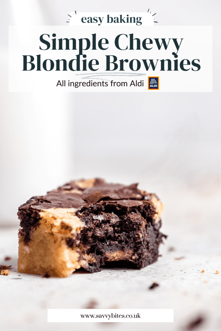 Blondie brownies with text overlay.