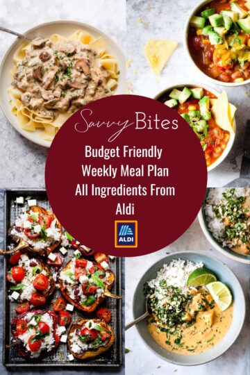 Aldi Budget Meal Planner With Free Shopping List- Vegetarian - Savvy Bites
