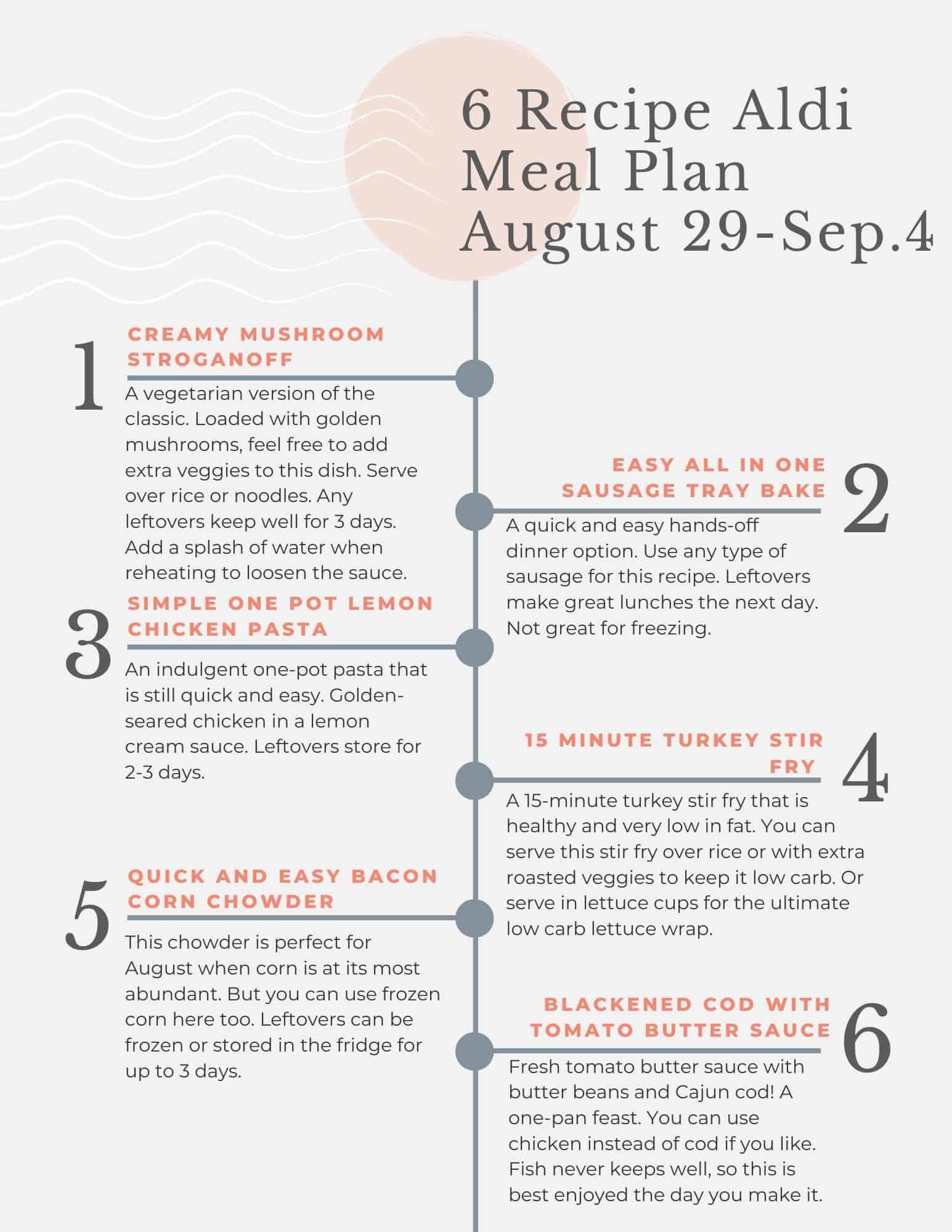 Budget meal plan tips sheet.