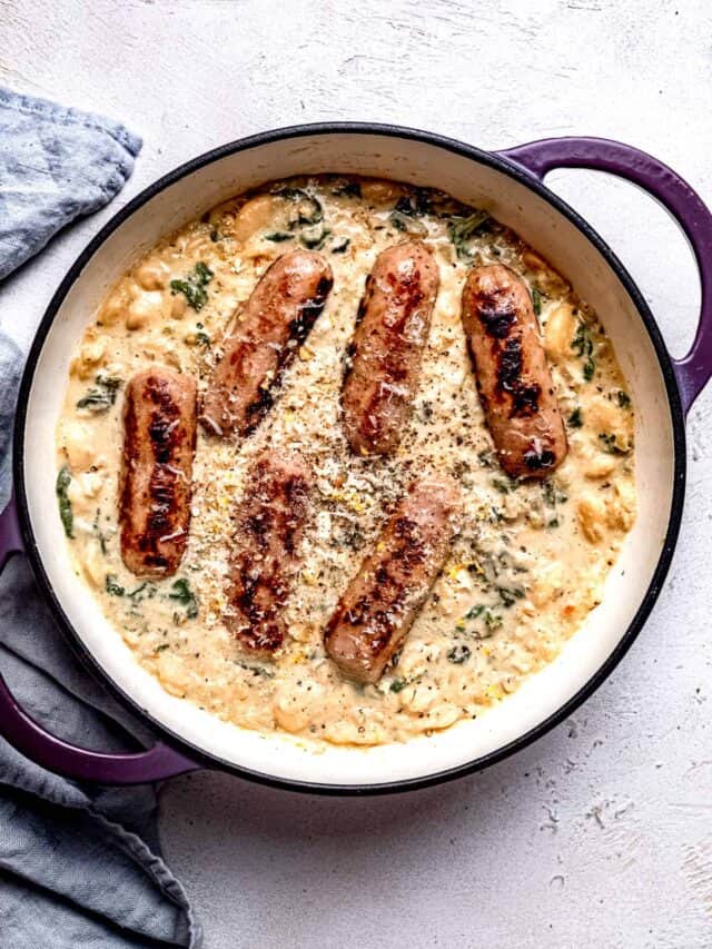 One Pot Sausage and Bean Casserole Savvy Bites