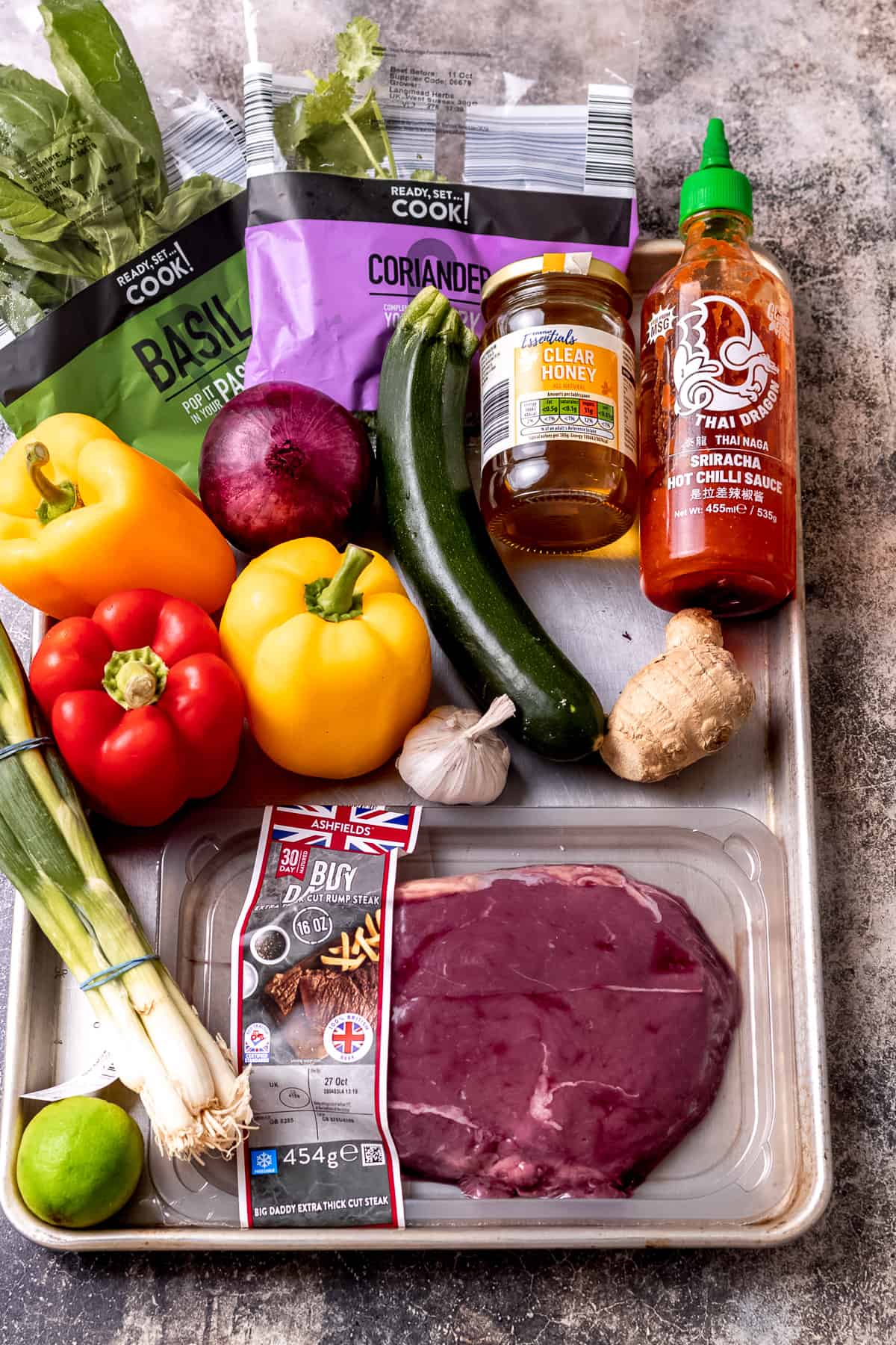 Ingredients for stir fry.