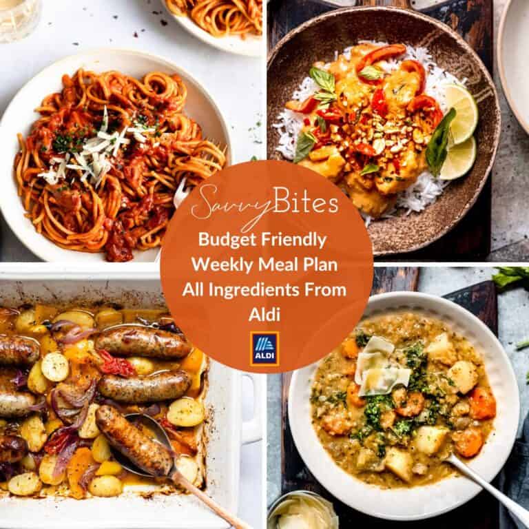 Aldi budget meal plan photos.
