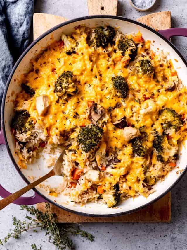 THE BEST Easy One Pot Chicken and Broccoli Bake