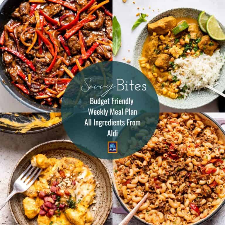 Aldi budget-friendly meal plan.