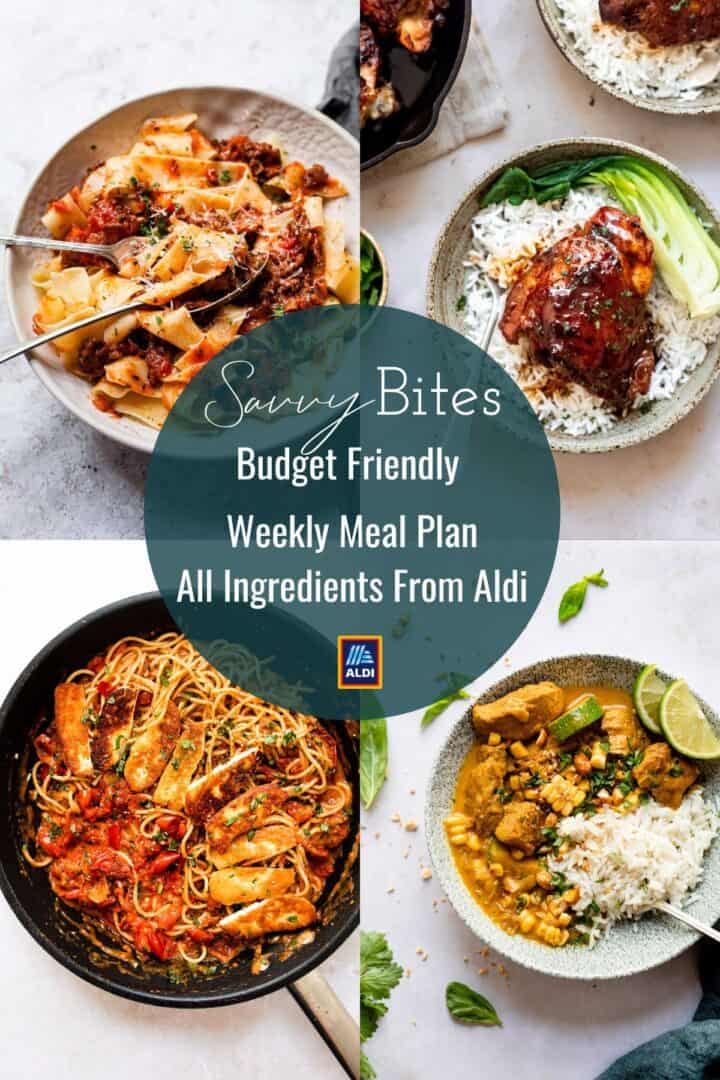 Weekly family budget meal plan.