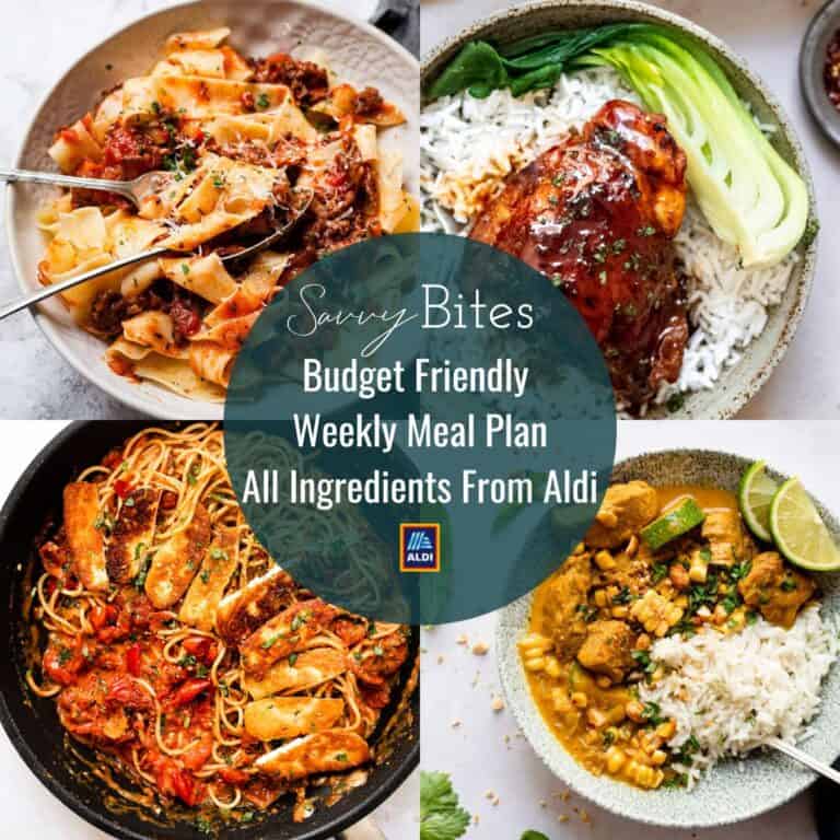 Weekly family budget meal plan.