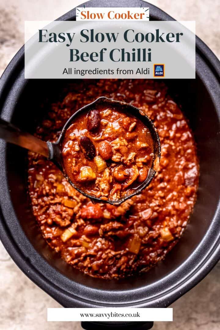 The BEST Easy Slow Cooker Chilli Con Carne - Savvy Bites