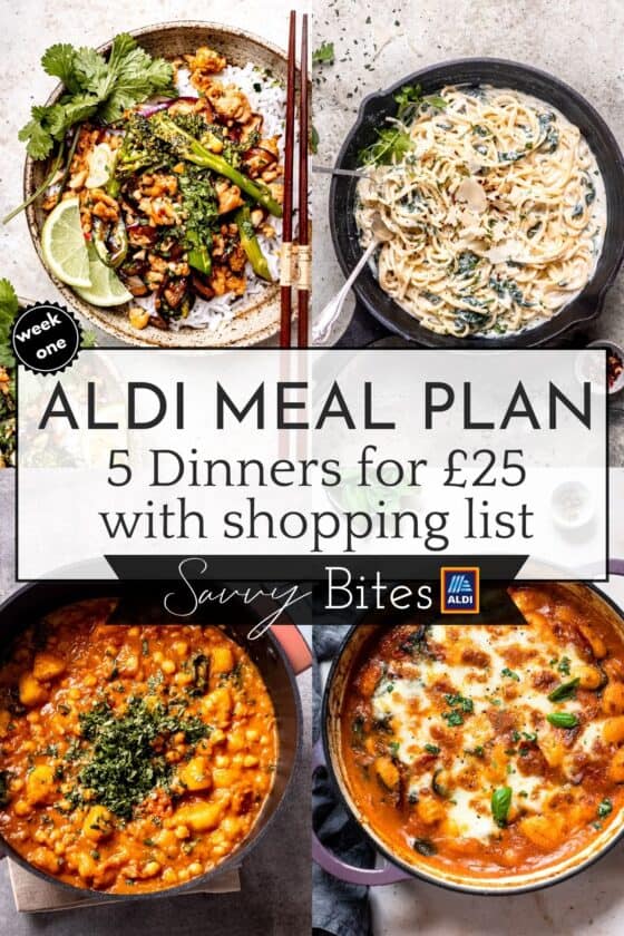 Aldi £25 Weekly Meal Plan- Week 1 - Savvy Bites