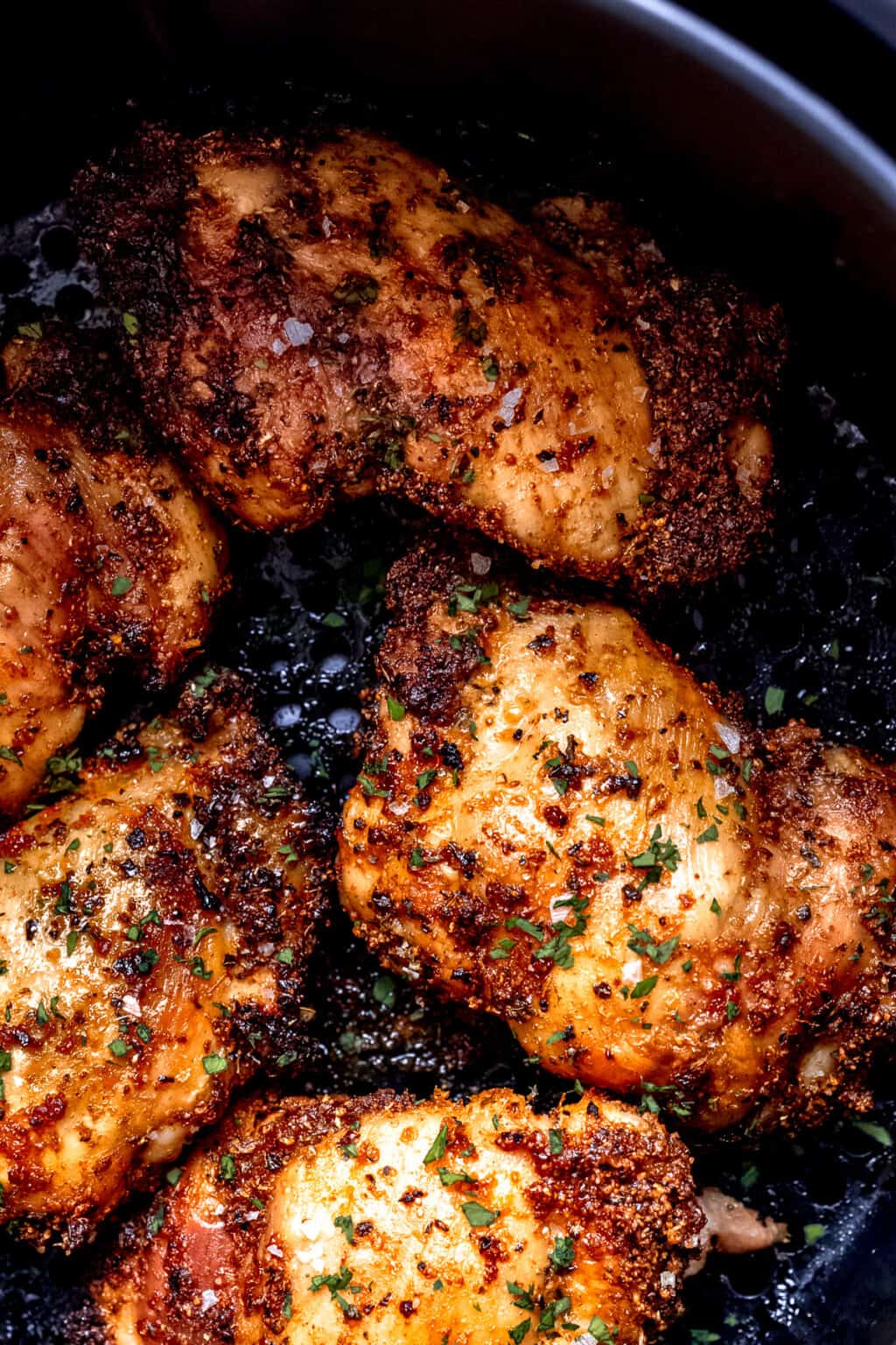 Extra Crispy Easy Air Fryer Chicken Thighs - Savvy Bites