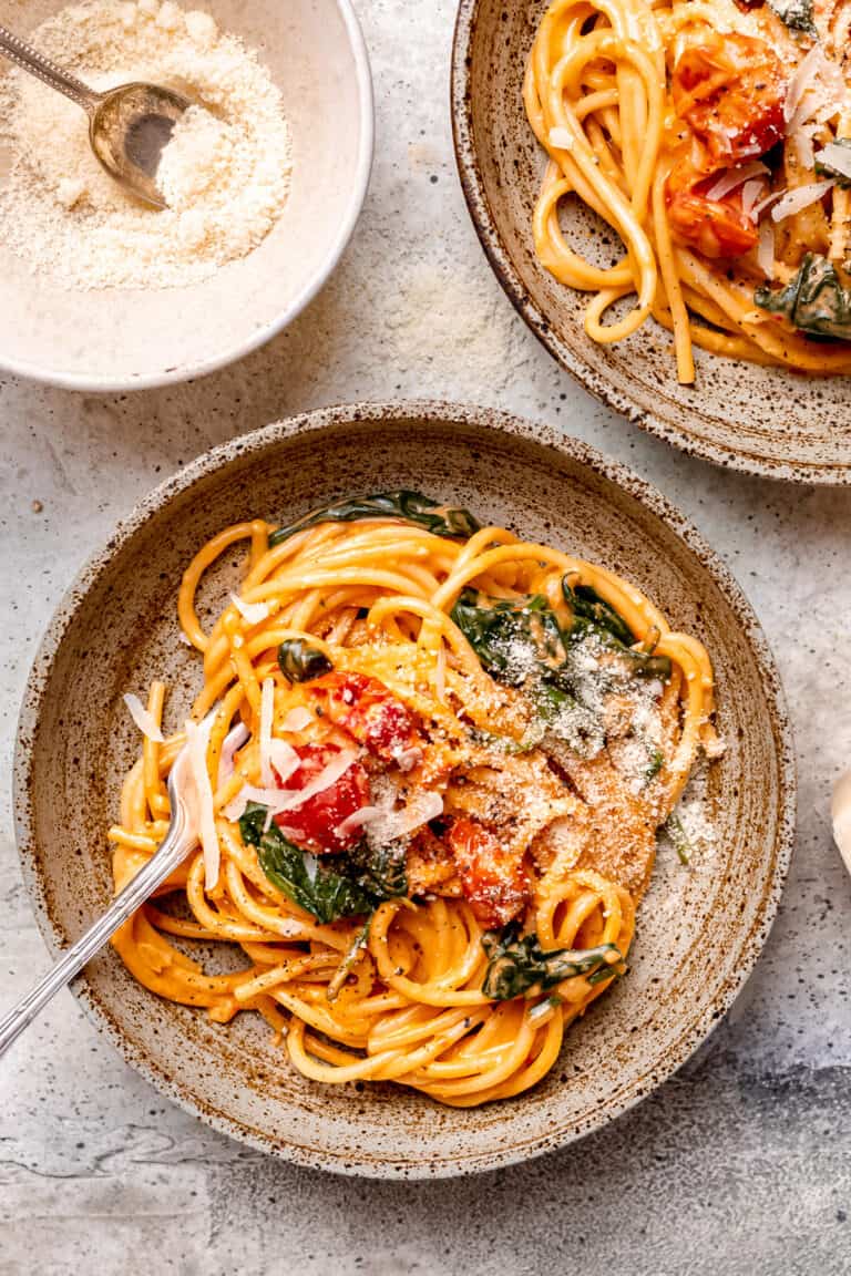 Easy Creamy One Pot Tomato Mascarpone Sauce and Pasta Savvy Bites