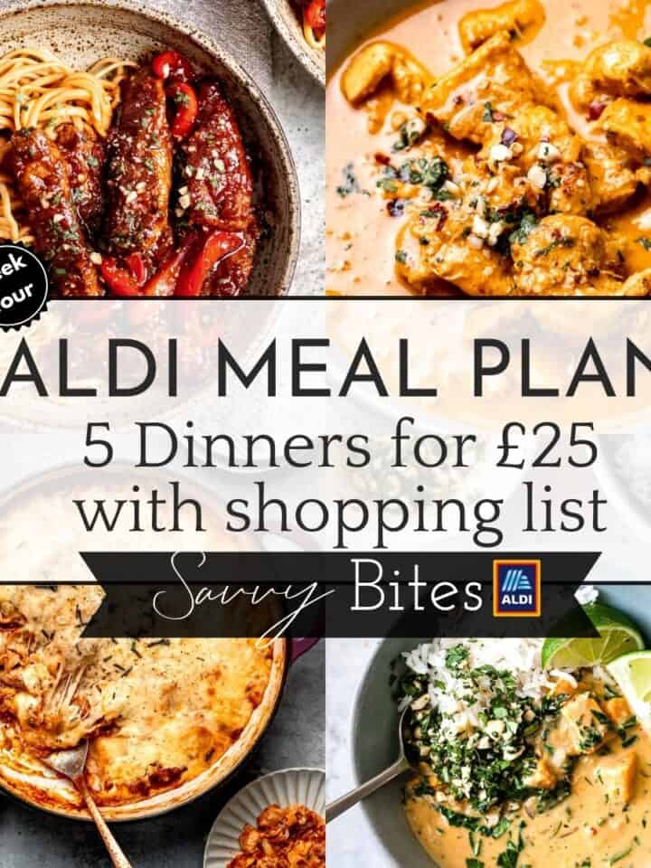 Aldi £25 Weekly Meal Plan- Week 1 - Savvy Bites