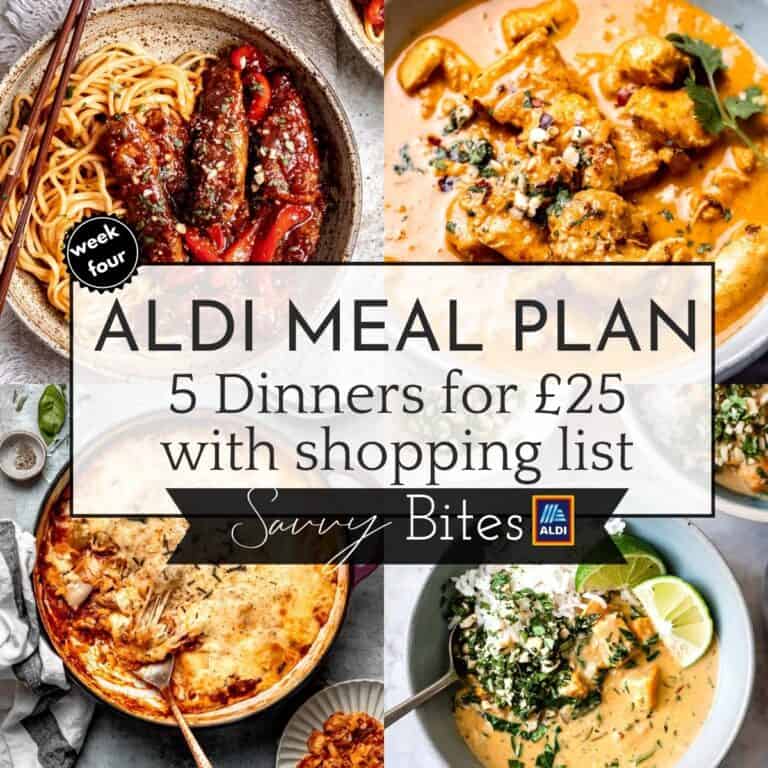 Recipes for Aldi £25 Meal Plan Week 4