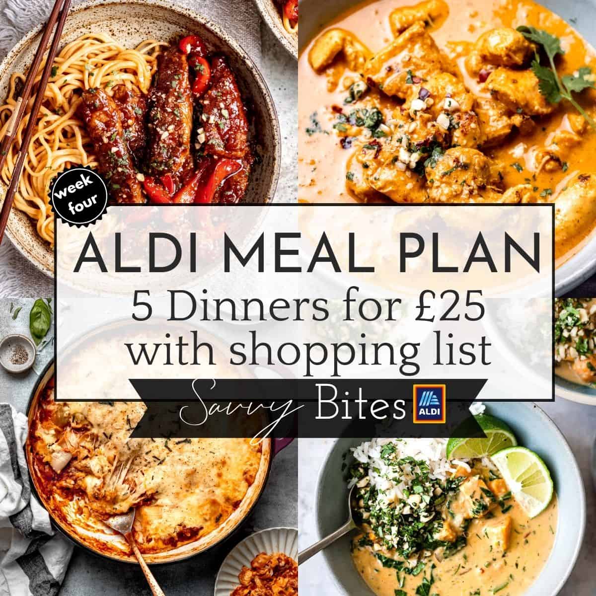 Recipes for Aldi £25 Meal Plan Week 4