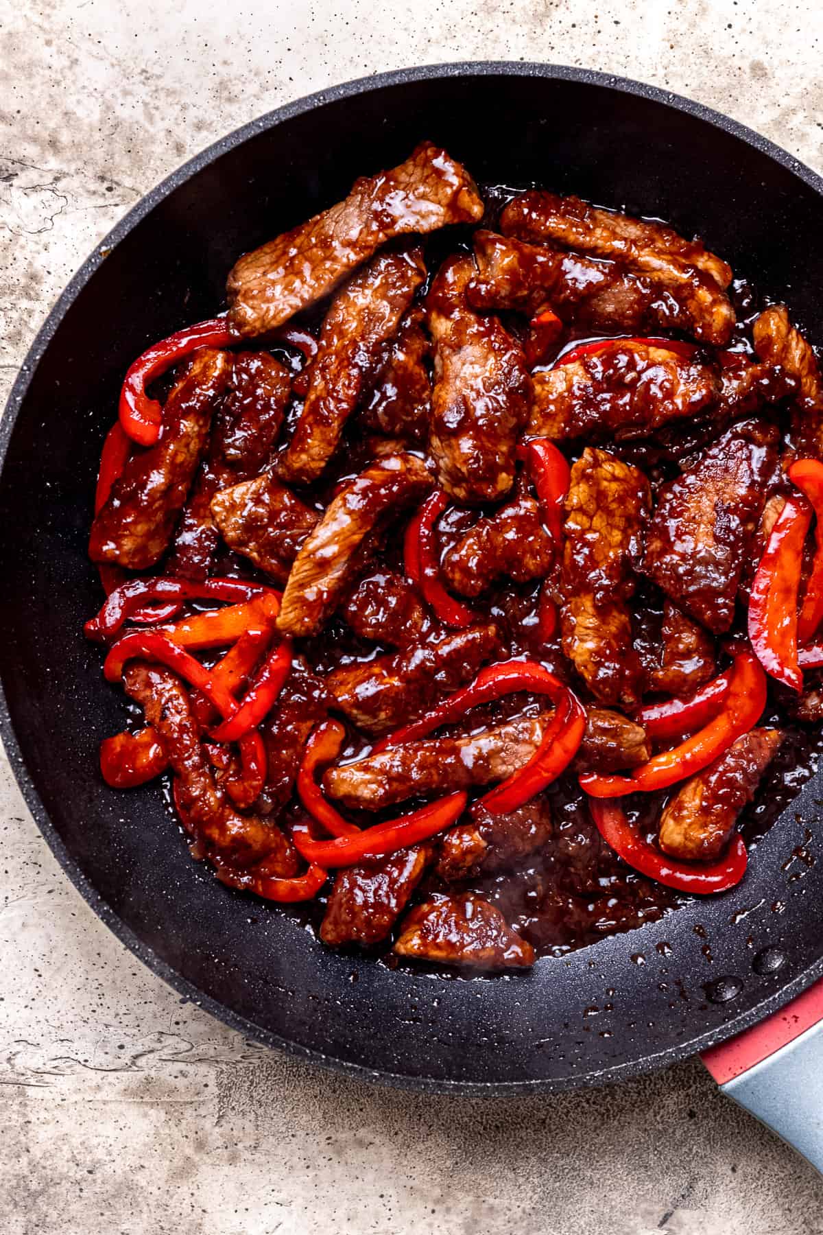 Crispy Chilli Beef in sweet chilli sauce.