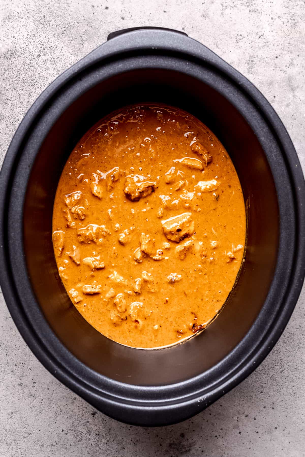 Slow cooked chicken korma.