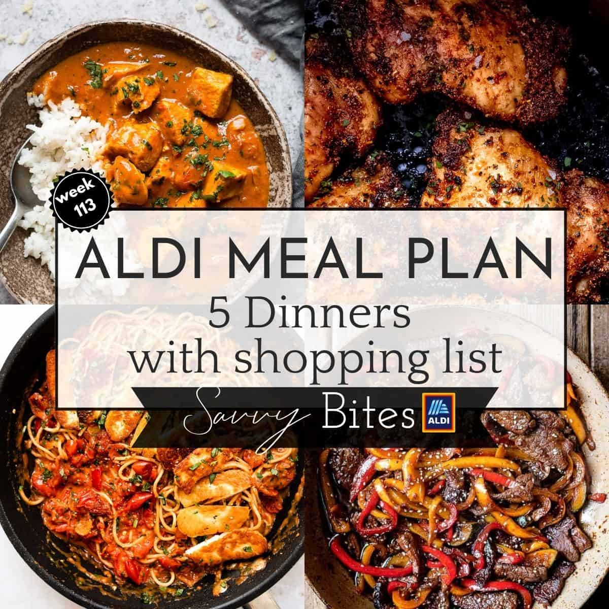 Aldi budget family meal plan week 113.