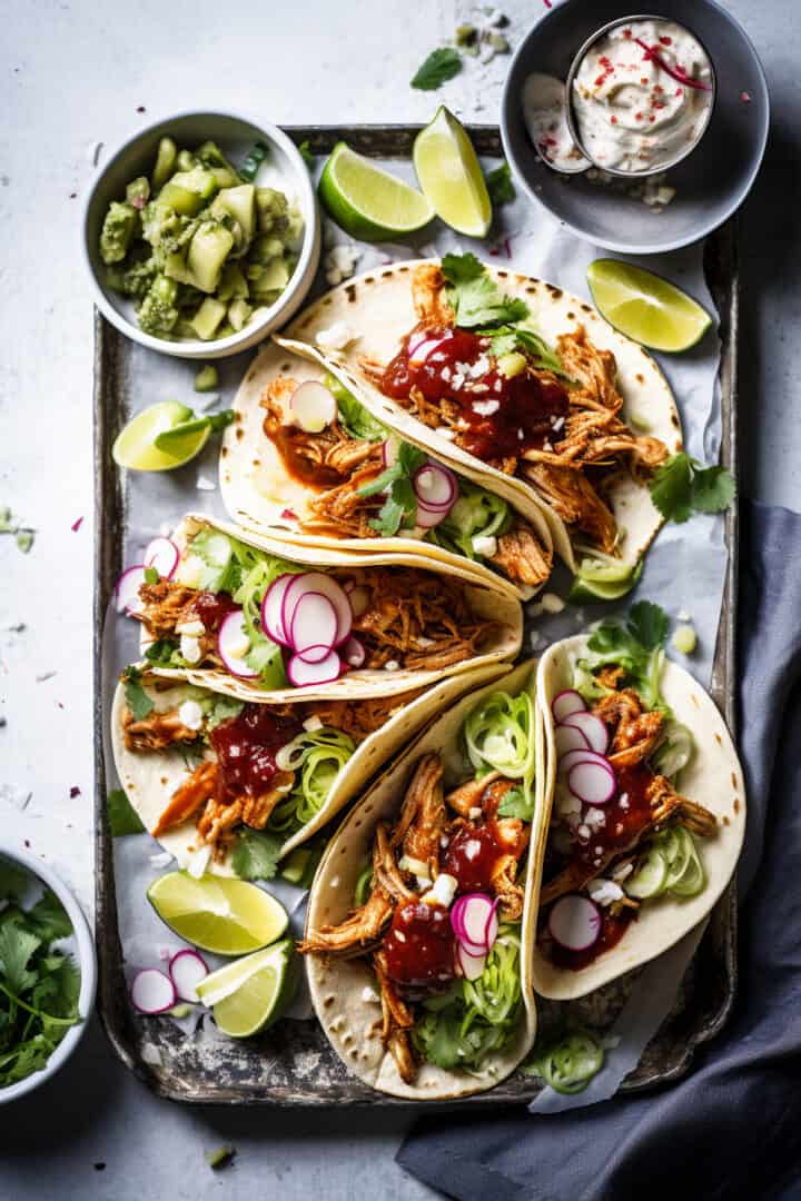 The Best Pulled Chicken Tacos Savvy Bites